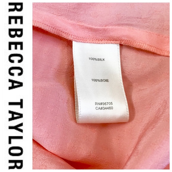 💕SALE Rebecca Taylor Silk Peach Spot Ruffle Dress - Picture 4 of 6